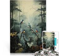 Rompecabezas de 1000 Piezas para Adultos “Arte de Aves - Sinfonía de Cantos de pájaros” Madera,Apto para Mayores de 14 años. Análisis y lógica Juguetes de Regalo。tamaño:50x75cm