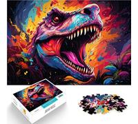 Rompecabezas de 1000 piezas para adultos, arte de dinosaurio, competición de velocidad de mano, 50 x 74,9 cm, regalos para amigos y familiares para adolescentes de 14 años en adelante