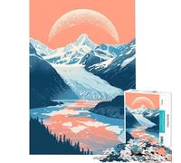 Rompecabezas de 1000 Piezas para Adultos Arte de glaciares de Alaska Juego desafiante Juguetes Juego Imposible Regalos para Mujeres y Hombres tamaño 38x26cm