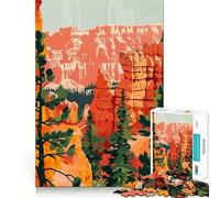 Rompecabezas de 1000 Piezas para Adultos Arte de la Naturaleza del Cañón Bryce,Arte de Corte preciso,Desafío Mental,Juego Divertido para Pasar el rato,Regalo de cumpleaños (38x26cm)