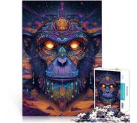 Rompecabezas de 1000 Piezas para Adultos Arte de Mono de fantasía Entrena tu Cerebro y Tus Manos Juguetes de decoración del hogar 38x26cm