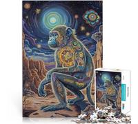 Rompecabezas de 1000 Piezas para Adultos Arte de Mono de fantasía Hecho de cartón para Mayores de 14 años para la Noche de Juegos y diversión Familiar Colección de Artistas, Bellas Artes