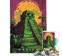 Rompecabezas de 1000 Piezas para Adultos Arte de Propaganda Mexicana Rompecabezas para Adolescentes Juegos Divertidos Montaje de Patrones cumpleaños y Navidad (tamaño 50x75cm)