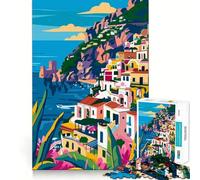 Rompecabezas de 1000 Piezas para Adultos,Arte estético Italiano,Arte de Borde Premium,Rompecabezas,Regalo,Juego Casual,Actividad de cumpleaños (50x75cm)