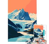 Rompecabezas de 1000 Piezas para Adultos Arte Minimalista de Alaska desafío de Inteligencia Cerebral Juguetes adictivos Juegos Divertidos Actividades Familiares Regalos de Amigo Invisible 38x26cm