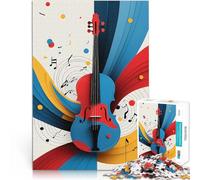 Rompecabezas de 1000 Piezas para Adultos Arte Musical del violín Juegos Divertidos para la Familia Regalo de cumpleaños 38x26cm