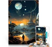Rompecabezas de 1000 Piezas para Adultos “ Arte paisajístico” Madera，para Mayores de 14 años Juegos educativos Decoración del hogar Ofrecido como Regalo para Toda la Familia.。tamaño：50x75cm