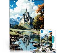 Rompecabezas de 1000 Piezas para Adultos “ Arte paisajístico” Madera，para Mayores de 14 años Juegos relajantes Trato como Regalo para Toda la Familia。tamaño：50x75cm/19.68x29.52pulgada