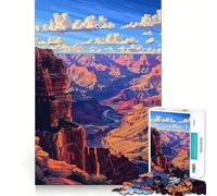 Rompecabezas de 1000 Piezas para Adultos,Arte pixelado del Gran Cañón,decoración de Bordes impecables,Actividad Cerebral,diversión fácil,Regalo de cumpleaños para la Mente (38x52cm)