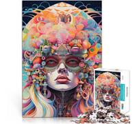 Rompecabezas de 1000 Piezas para Adultos Arte psicodélico Hecho de Papel,Apto para Mayores de 14 años. Juegos relajantes Regalo - Juego desafiante。tamaño:26x38cm/10.24x14.96pulgada