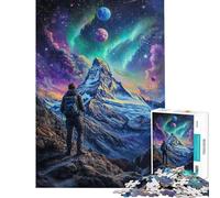 Rompecabezas de 1000 Piezas para Adultos Ascenso a la Cima Estrellada Juego Imposible Juguetes adictivos para Cultivar la Paciencia Regalos para Mujeres y Hombres Patrón de Montaje (tamaño 38x26cm)