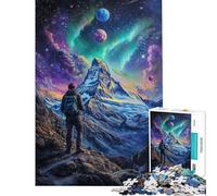 Rompecabezas de 1000 Piezas para Adultos Ascenso a la Cima Estrellada Juegos Familiares Juguetes Juegos Educativos Regalos de Amigo Invisible Decoración del Hogar (tamaño 75x50cm)