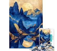 Rompecabezas de 1000 Piezas para Adultos Asombroso Paisaje Dorado Rompecabezas para Adolescentes Juego Familiar decoración del hogar difícil y desafiante (tamaño 38x52cm)