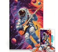 Rompecabezas de 1000 Piezas para Adultos: Astro Tocando la Guitarra, Juegos Divertidos, un Reto para completar, Que Mejora el Amor Entre Parejas 38x52cm