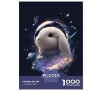 Rompecabezas De 1000 Piezas para Adultos Astronaut Rabbit in Space Rompecabezas para Adultos Juego De Ingenio Decoración Perfecta Regalos De Cumpleaños Y Únicos 38x26cm/1000pcs
