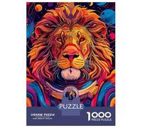 Rompecabezas De 1000 Piezas para Adultos Astronaut Space Lion Rompecabezas para Adultos Juegos Familiares Análisis Y Lógica Oferta como Regalos para Toda La Familia 52x38cm/1000pcs