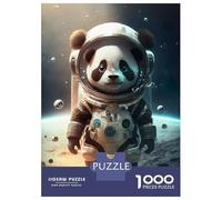 Rompecabezas De 1000 Piezas para Adultos Astronaut Space Panda Bear Rompecabezas para Adultos Juego Práctico Decoración del Hogar Difícil Y Desafiante 70x50cm/1000pcs