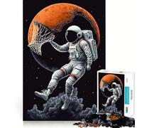 Rompecabezas de 1000 Piezas para Adultos Astronauta,Baloncesto,Espacio,Arte,Desafío Mental,Diversión,Tiempo de Descanso,Juego,Regalo de Cumpleaños para la Mente (38x52cm)