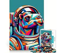 Rompecabezas de 1000 Piezas para Adultos Astronauta,Camello,WPAP,Corte Limpio,Decoración,Juguete cognitivo,Tiempo Libre,Regalo de cumpleaños (38x52cm)