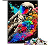 Rompecabezas de 1000 Piezas para Adultos, Astronauta Colorido de Madera, Mayores de 14 años, 50x75cm, Juego de ingenio para Adolescentes, Fiestas