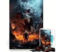 Rompecabezas de 1000 Piezas para Adultos Astronauta de la Mala Suerte,Corte Premium,Juego Inteligente,Actividad,Paz,diversión,cumpleaños,Arte,Juego (38x26cm)