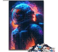 Rompecabezas de 1000 Piezas para Adultos, Astronauta, de Madera, Ideal como decoración o Regalo de cumpleaños 50x75cm para cumpleaños, festividades y Ocasiones Especiales