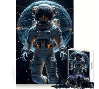Rompecabezas de 1000 piezas para adultos: Astronauta en el espacio con la Tierra Desarrolla la memoria, estimula la memoria, evita distracciones y ofrece una experiencia festiva sorprendente (38x52cm)