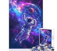 Rompecabezas de 1000 Piezas para Adultos Astronauta en el Espacio Juguete de decoración de Pared Gran Regalo para Juegos Juego Imposible interacción Entre Padres e Hijos tamaño 38x26cm
