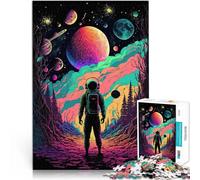 Rompecabezas de 1000 Piezas para Adultos Astronauta en el Espacio para el Juguete de desafío de Juego Educativo Gran Regalo 75x50cm