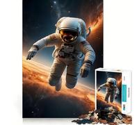 Rompecabezas de 1000 Piezas para Adultos Astronauta en la Galaxia roja Arte de Corte preciso Juego de ingenio Diversión para el Tiempo Libre Regalo Ideal para cumpleaños (50x75cm)