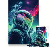 Rompecabezas de 1000 Piezas para Adultos Astronauta en Las montañas Juego de Corte Premium Actividad para la Mente Inteligente Tiempo de Paz y diversión Cumpleaños Arte y Juego (38x26cm)