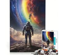 Rompecabezas de 1000 Piezas para Adultos: Astronauta en tormenta de Nebulosa Juegos Divertidos y desafiantes para completar, Que fomentan el Amor Entre Parejas 50x75cm