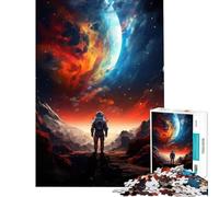 Rompecabezas de 1000 Piezas para Adultos Astronauta en tormenta de Nebulosa Juegos educativos Juguetes educativos Gran Regalo para Pasar el Tiempo en casa Durante Las Vacaciones (Tamaño 50x75cm)