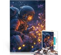 Rompecabezas de 1000 Piezas para Adultos Astronauta en un Campo de Luces Aprendizaje Educativo Decoración de Pared cumpleaños y Navidad 26x38cm