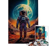 Rompecabezas de 1000 Piezas para Adultos Astronauta en un Planeta alienígena Juego Educativo desafío Juguete Juego de ingenio Regalo de cumpleaños (tamaño 50x75cm)