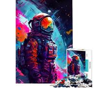 Rompecabezas de 1000 Piezas para Adultos Astronauta errante Rompecabezas para Adultos Juego de ingenio para aliviar el estrés Difícil y desafiante (Tamaño 38x26cm)