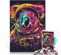 Rompecabezas de 1000 piezas para adultos, astronauta espacial, koala, competencia de velocidad de mano, cumpleaños único, 14.95 x 20.47 pulgadas para niños de 14 años