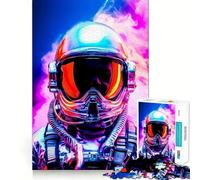 Rompecabezas de 1000 Piezas para Adultos Astronauta,Espacio,Nebulosa,Arte de Corte preciso,Juego de ingenio,Diversión,Tiempo Libre,Cumpleaños,Arte,Juego (38x52cm)