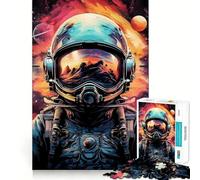 Rompecabezas de 1000 Piezas para Adultos Astronauta,Espacio Salvaje,Arte de Corte Preciso,Juego de Pensamiento,Diversión en el Tiempo Libre,Regalo de Cumpleaños (38x52cm)