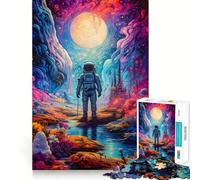 Rompecabezas de 1000 Piezas para Adultos Astronauta,Espacio Salvaje,Corte Preciso,Decoración,Concentración,Juego Divertido,Tiempo Libre,Regalo de Cumpleaños,Afición (38x26cm)