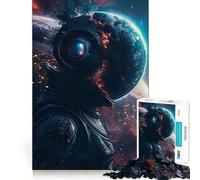 Rompecabezas de 1000 Piezas para Adultos Astronauta,Explorador del Cosmos,Juego de precisión,Juego de concentración,Regalo,Tiempo Libre,Diversión,Arte navideño (50x75cm)