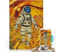 Rompecabezas de 1000 Piezas para Adultos Astronauta flotando en un Campo de maíz Juego Familiar para y decoración de Pared 75x50cm