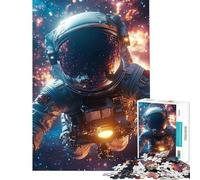 Rompecabezas de 1000 Piezas para Adultos Astronauta haciéndose un Selfie en el Espacio Juguete Intelectual para Juegos educativos Carrera de Velocidad Manual Regalos para Mujeres y Hombres (38x52cm)
