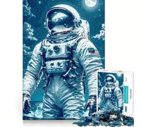 Rompecabezas de 1000 Piezas para Adultos Astronauta,Hombre del Espacio,Arte de Corte preciso,Juego de ingenio,Diversión en el Tiempo Libre,Regalo de cumpleaños (50x75cm)