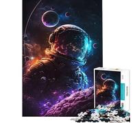 Rompecabezas de 1000 Piezas para Adultos Astronauta Jugando a ser Dios Juguetes educativos Juegos educativos Regalo de cumpleaños Excelentes Regalos y Juguetes (tamaño 38x52cm)