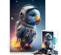 Rompecabezas de 1000 Piezas para Adultos Astronauta,Loro Espacial,Corte Preciso,Decoración,Juego Divertido,Tiempo Libre,Regalo de Cumpleaños,Afición (38x52cm)