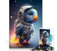 Rompecabezas de 1000 Piezas para Adultos Astronauta,Loro Espacial,Corte Preciso,Divertido Juego Mental,Regalo para Relajarse,Momento Divertido,Regalo de Cumpleaños (50x75cm)