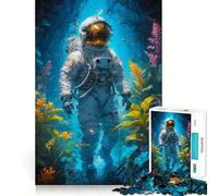 Rompecabezas de 1000 Piezas para Adultos Astronauta,Lugar Mágico,Encaja a la perfección,Arte,Desafío Mental,Diversión,Tiempo de Descanso,Juego,Regalo de Cumpleaños para la Mente (38x26cm)