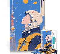Rompecabezas de 1000 Piezas para Adultos Astronauta Mirando hacia Arriba,Juego de articulaciones,Juego de concentración,Regalo,diversión,Navidad,decoración artística (50x75cm)