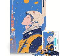 Rompecabezas de 1000 Piezas para Adultos Astronauta Mirando hacia Arriba Juego de ingenio y diversión Tiempo de Juego Relajante Actividad de cumpleaños (38x26cm)